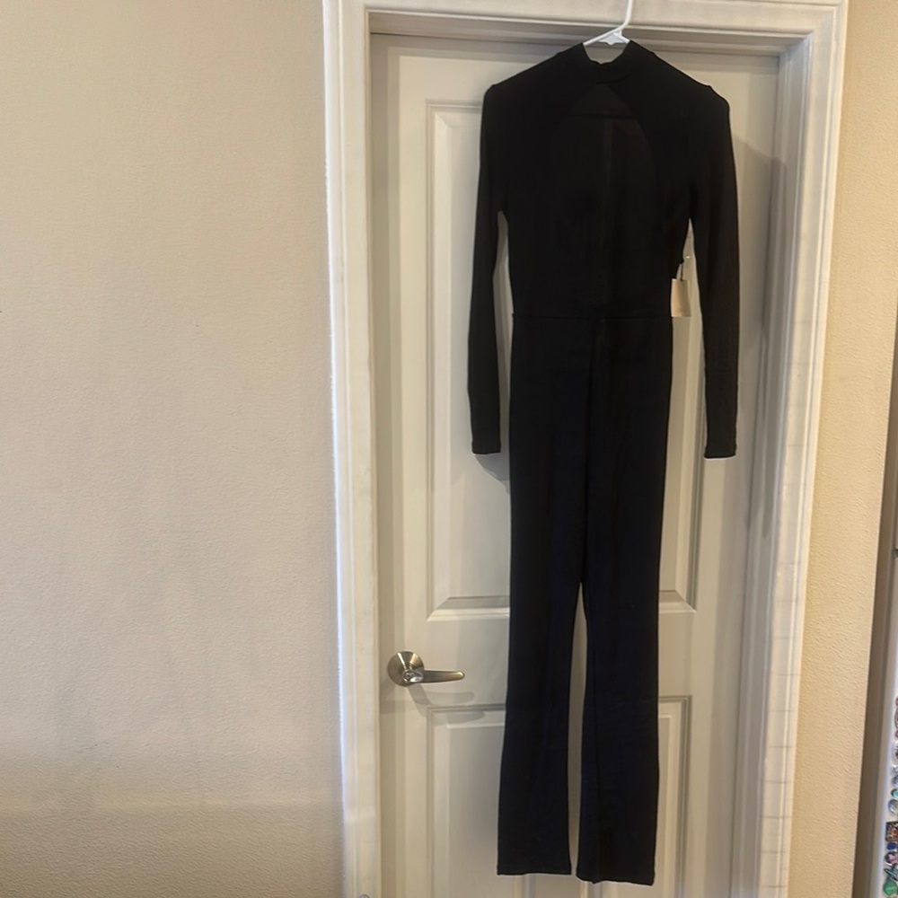 Superdown Black Sleek Jumpsuit with Turtleneck